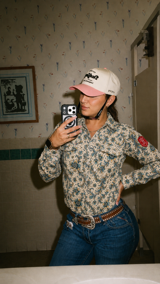 Desert flower welding shirt
